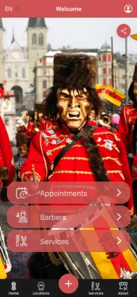 Barbershop app Black Friday promo design