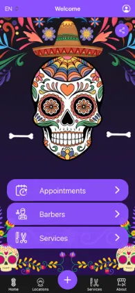 Barbershop app Independence Day design