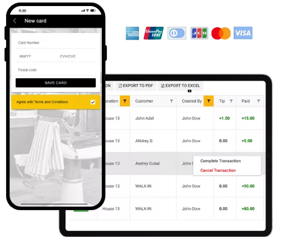 Barbershop POS system